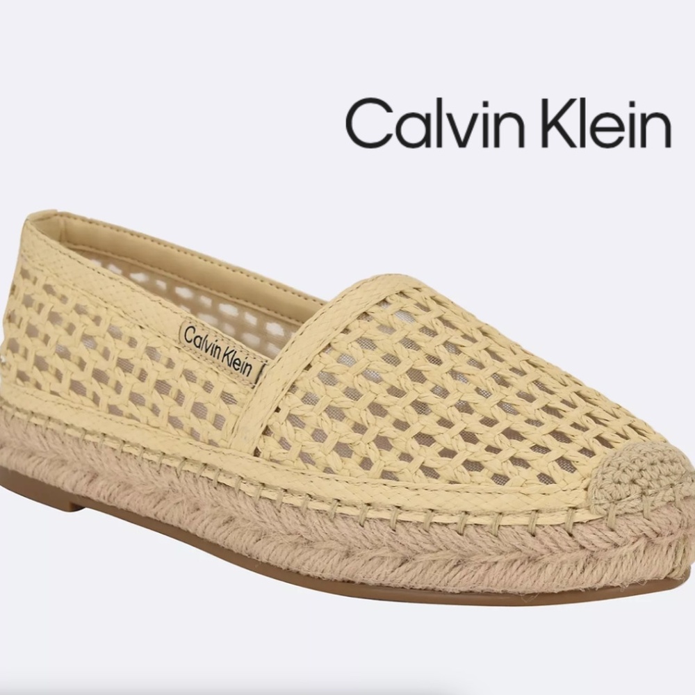 Calvin Klein Presley woven espadrille, 10, PG1467